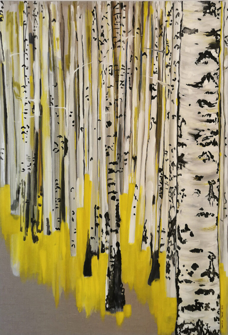 Forêt de bouleaux jaunes